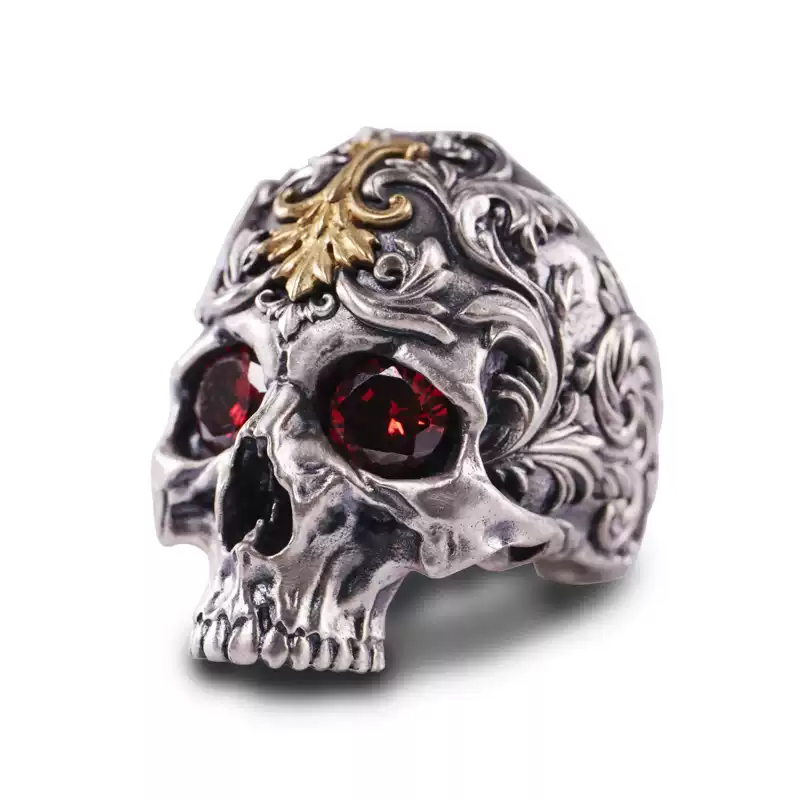 Ruby Skull Ring
