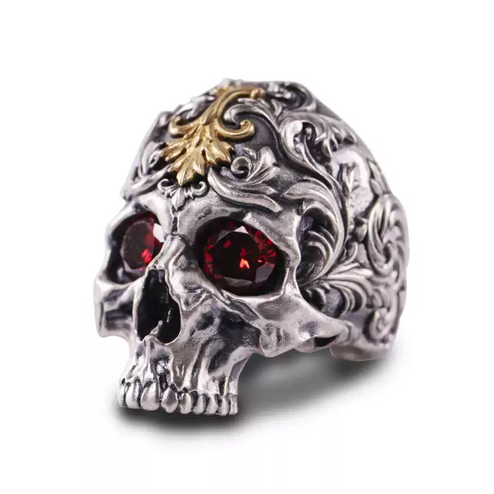Ruby Skull Ring