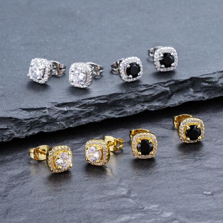 Super shiny zircon earrings