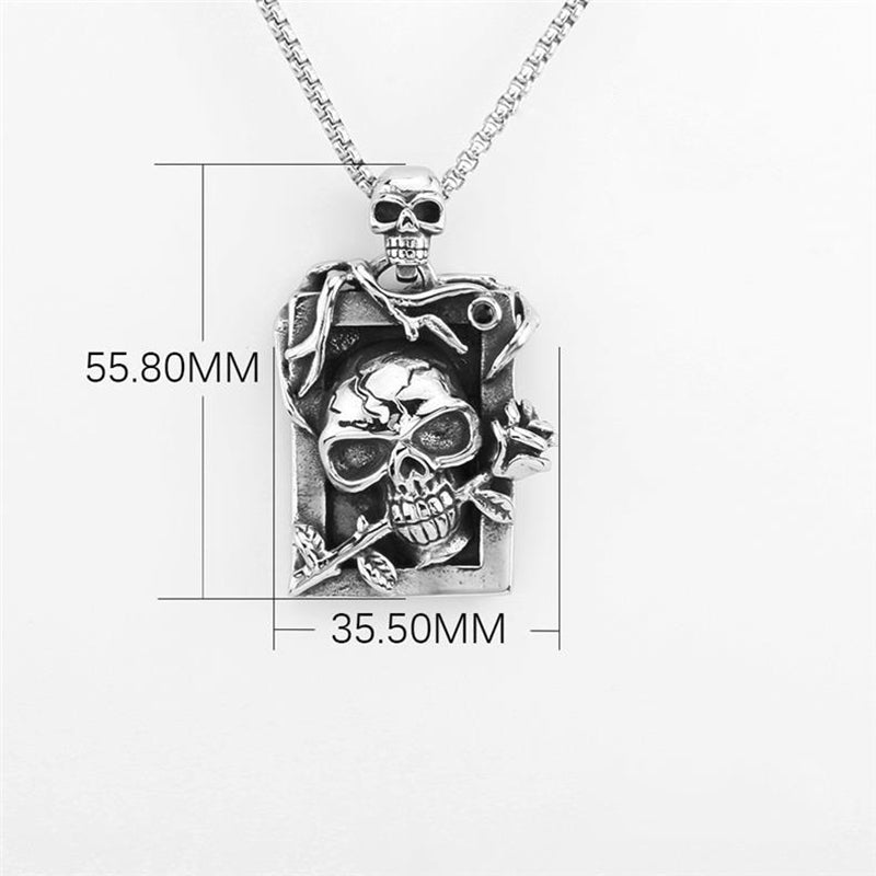 Skull Rose Necklace