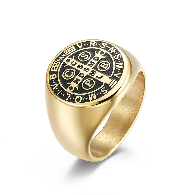 Vintage Cross Signet Ring