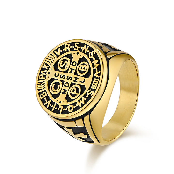 Vintage Cross Signet Ring
