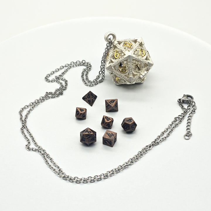 Hollow 6mm Mini Dice Necklace