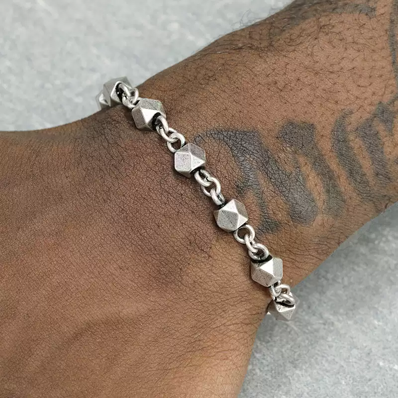 Vintage Geometric Cube Bracelet