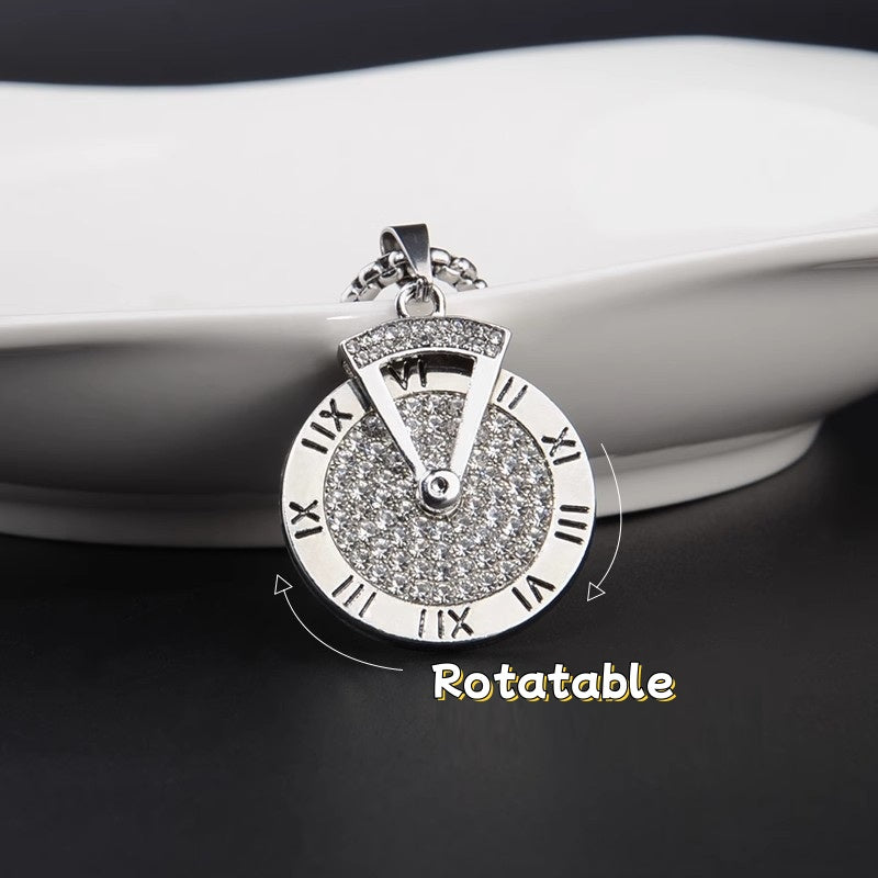 Roman numeral dial necklace