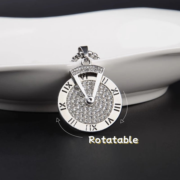 Roman numeral dial necklace
