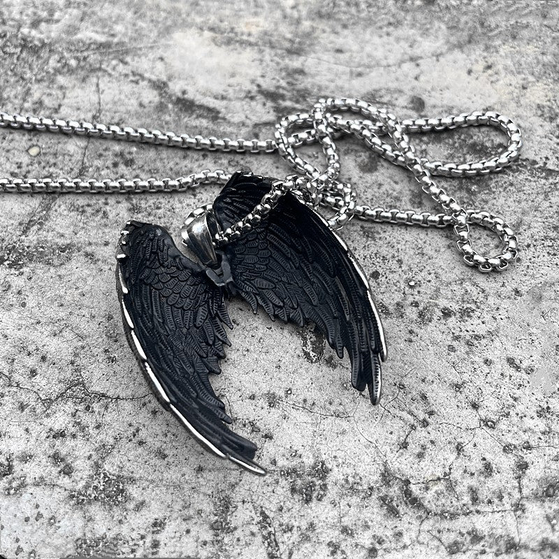 Vintage Wings Pendant Necklace
