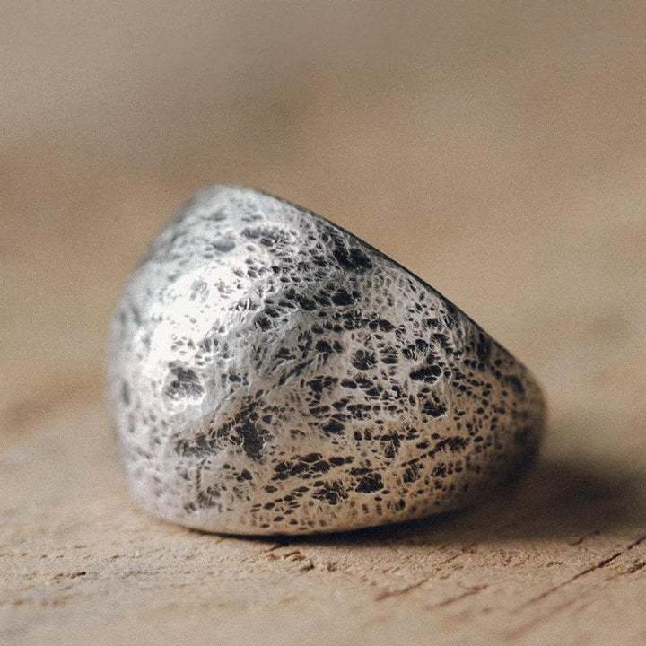 Vintage Hand-made Texture Wide Ring