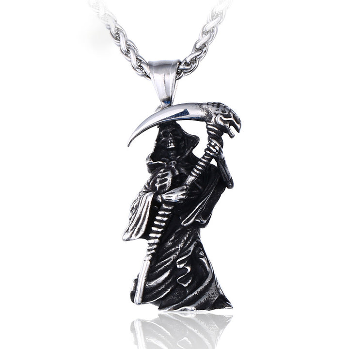 Skull Scythe Death Necklace