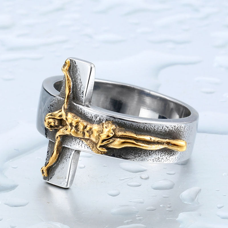 Vintage Jesus Crucifixion Ring