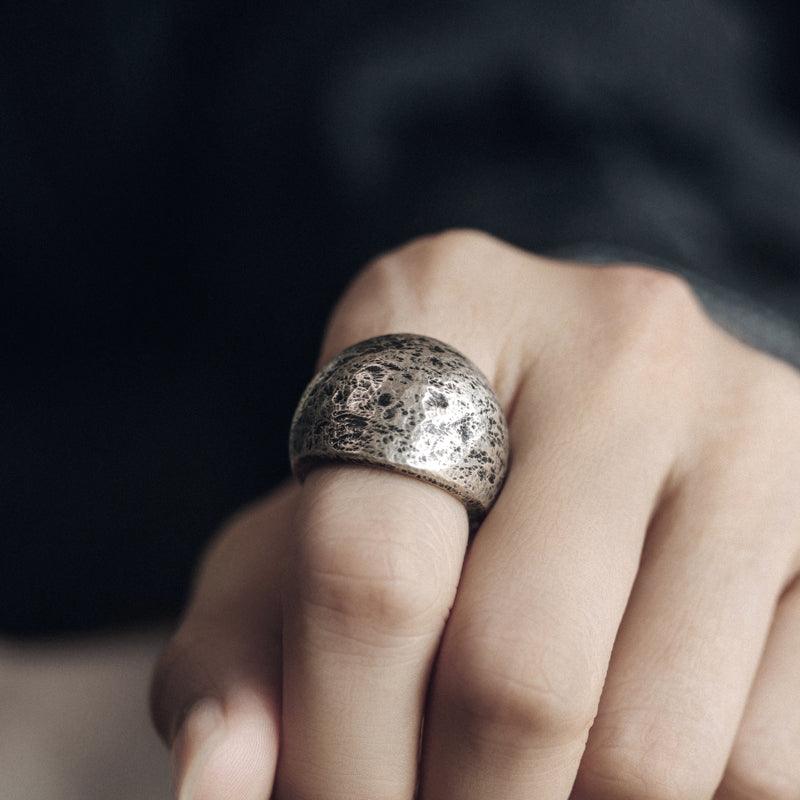 Vintage Hand-made Texture Wide Ring