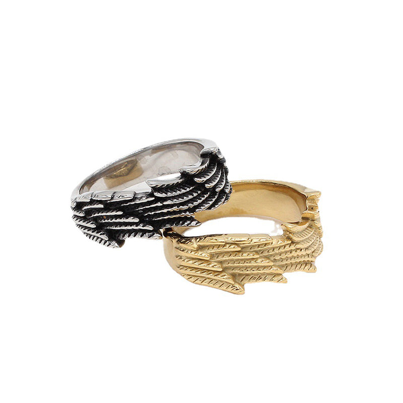 Vintage Wings Feather Ring
