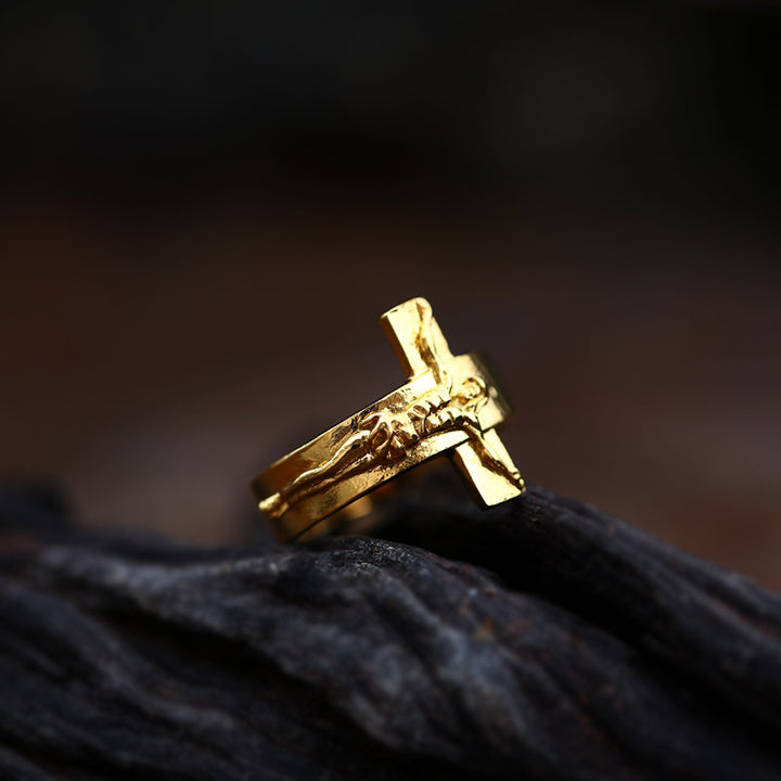 Vintage Jesus Crucifixion Ring
