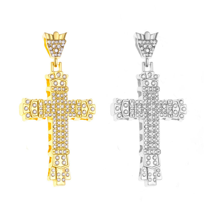 Vintage Diamond-Set Cross Pendant