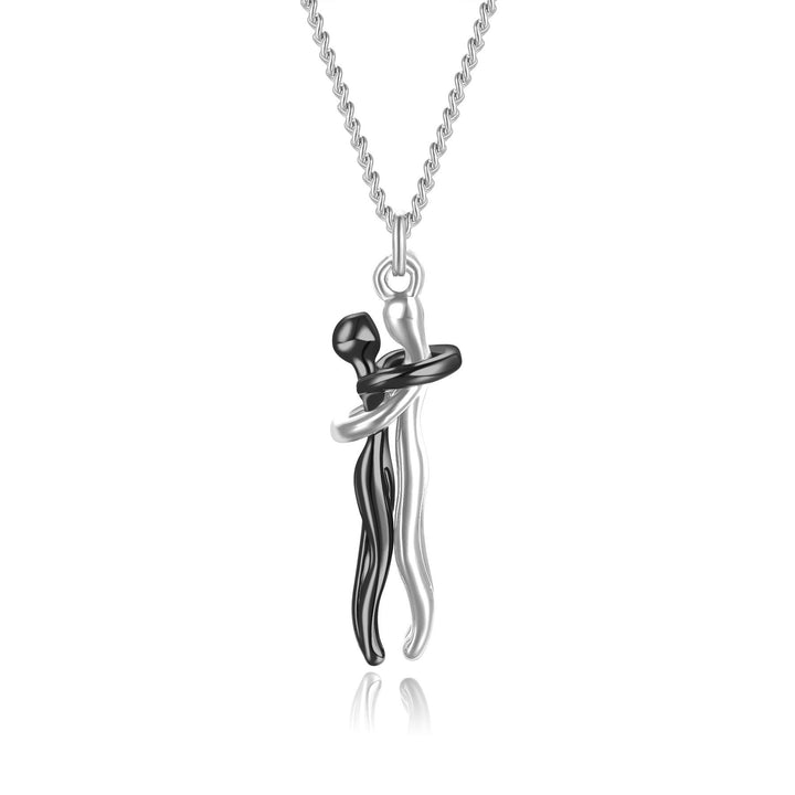 Couple Hug Pendant Necklace