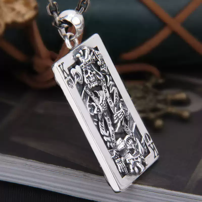 Playing Cards King K Necklace