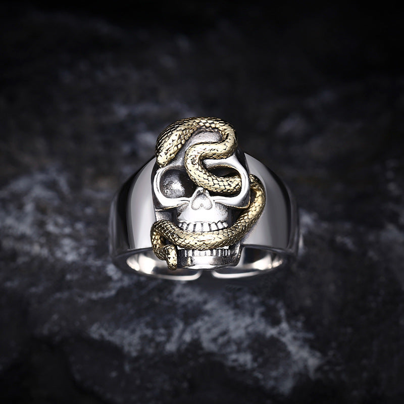 Python Wrapped Skull Ring