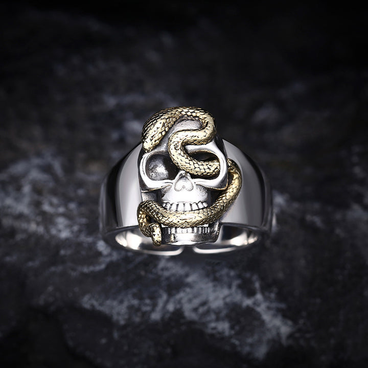 Python Wrapped Skull Ring