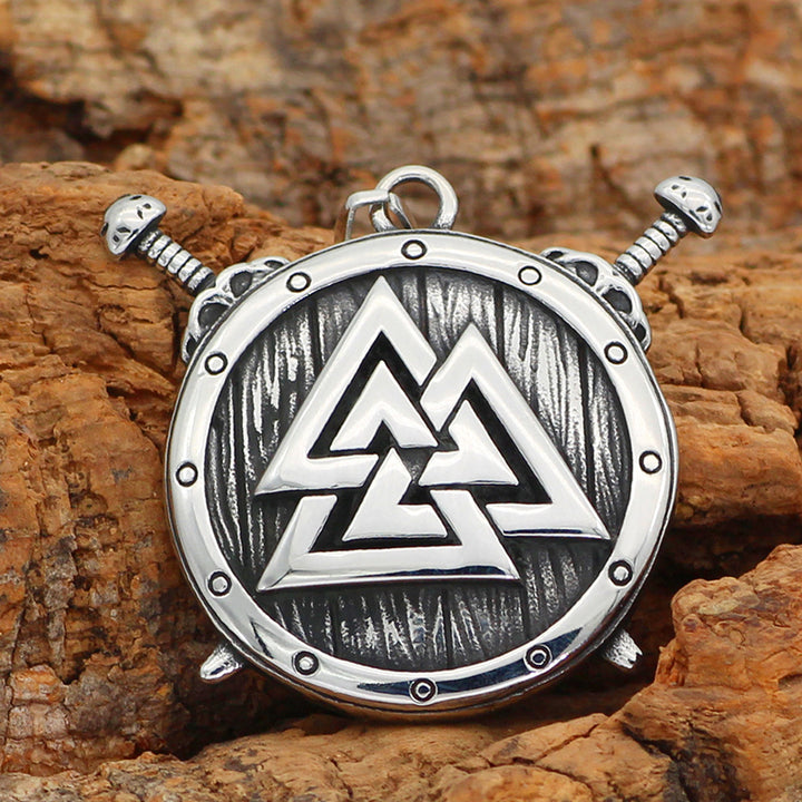 Viking Triangle Rune Pendant Necklace