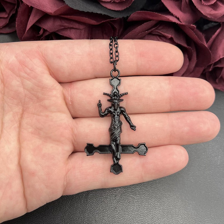 Inverted Cross Baphomet Necklace