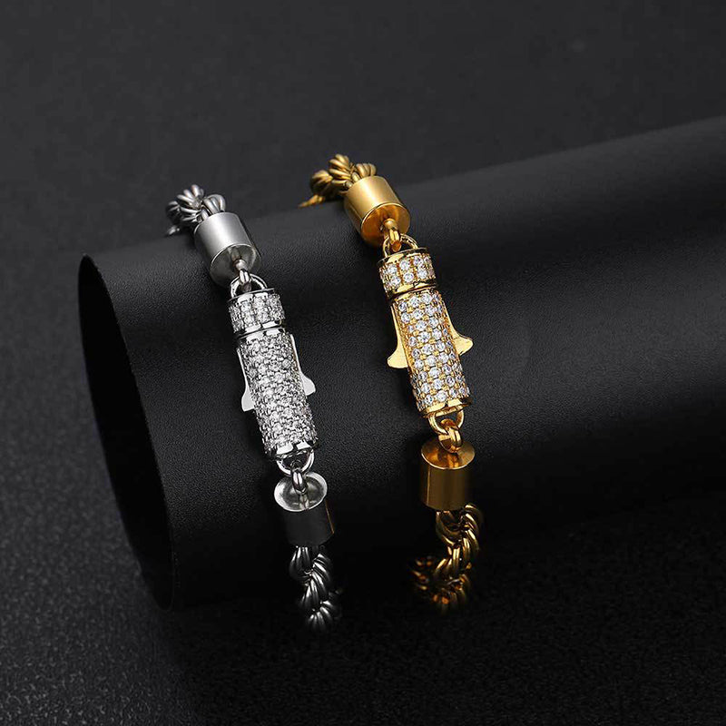 Silver twist bracelet