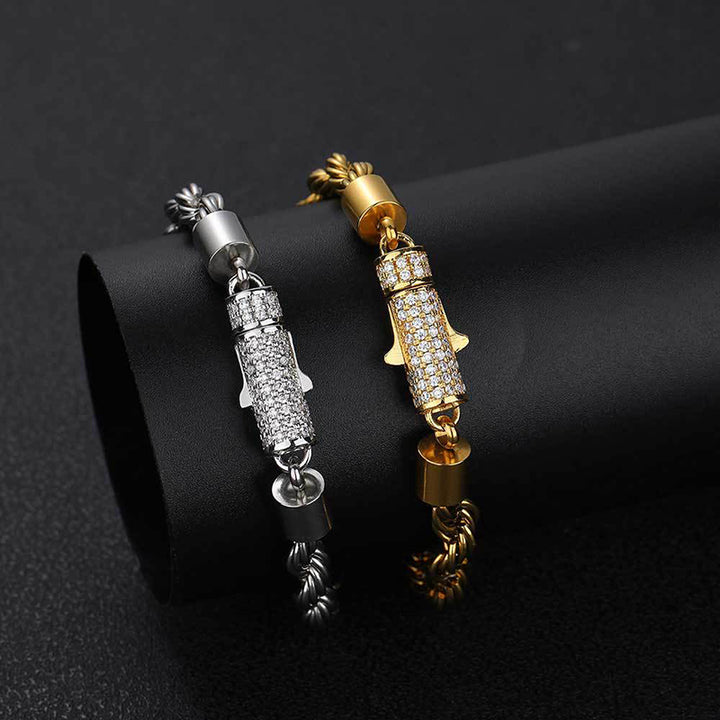 Silver twist bracelet
