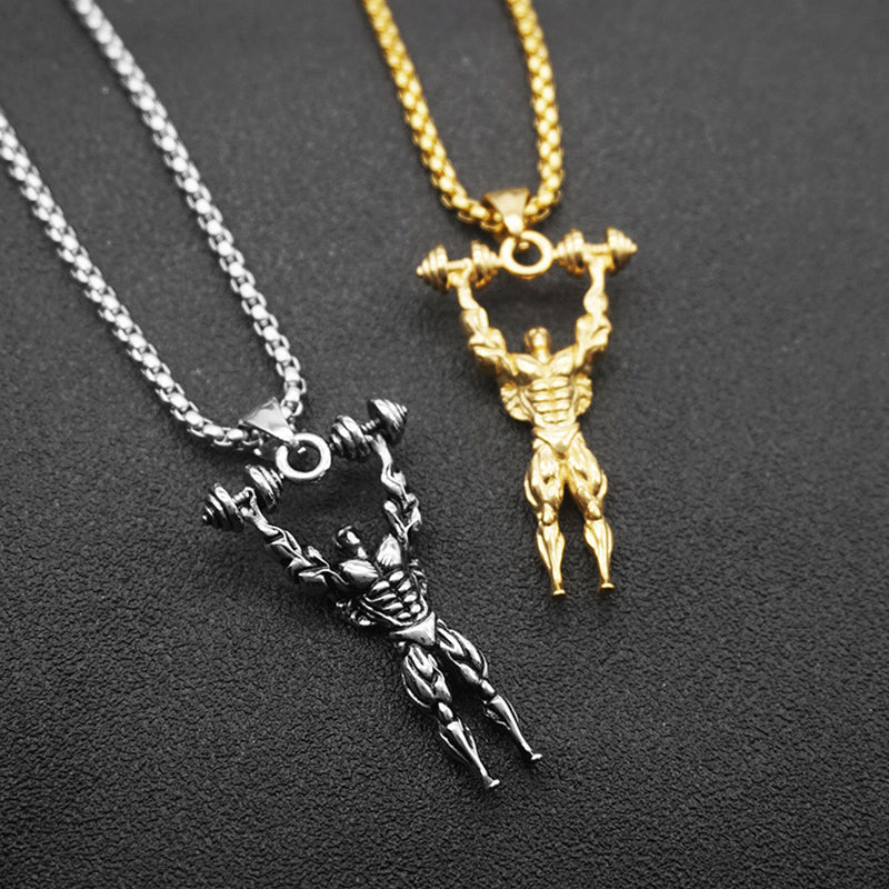 "Source of Strength" Fitness Dumbbell Necklace