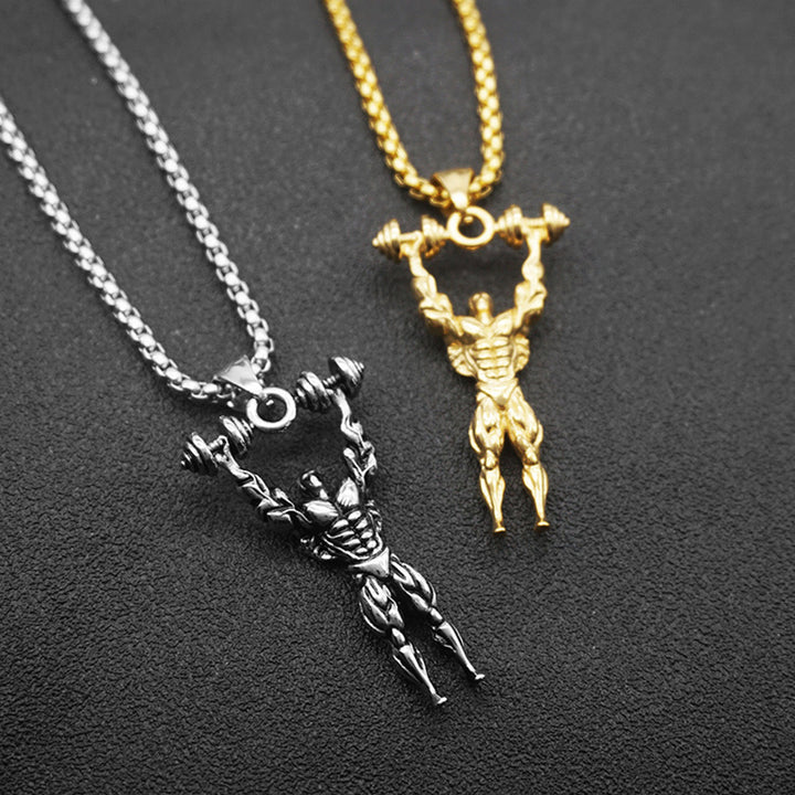 "Source of Strength" Fitness Dumbbell Necklace