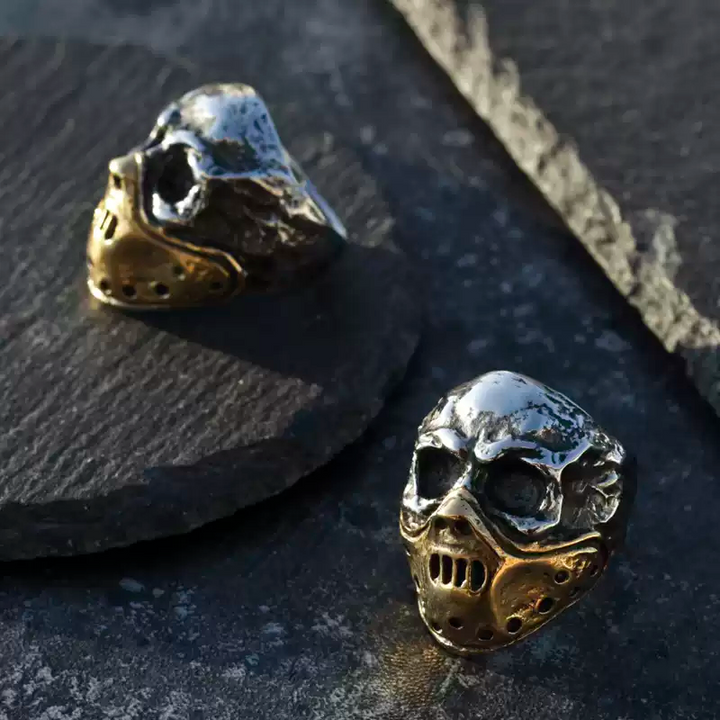 Gas Mask Skull Ring