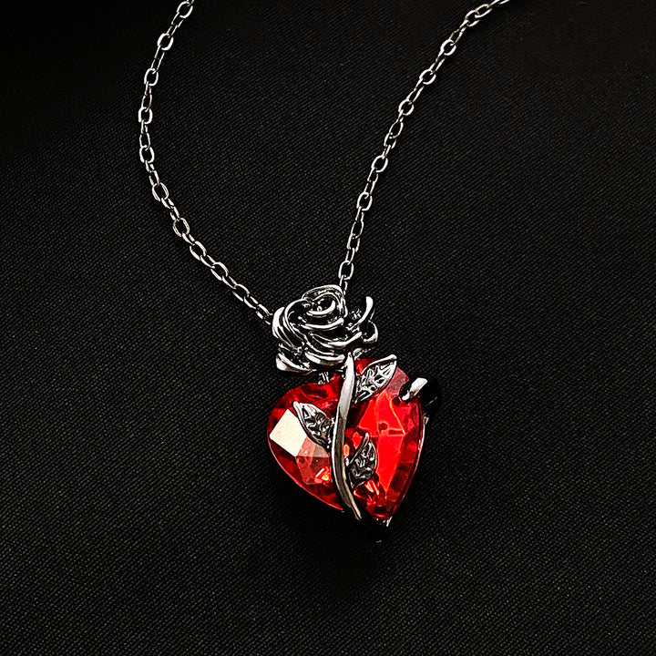 Heart Rose Necklace