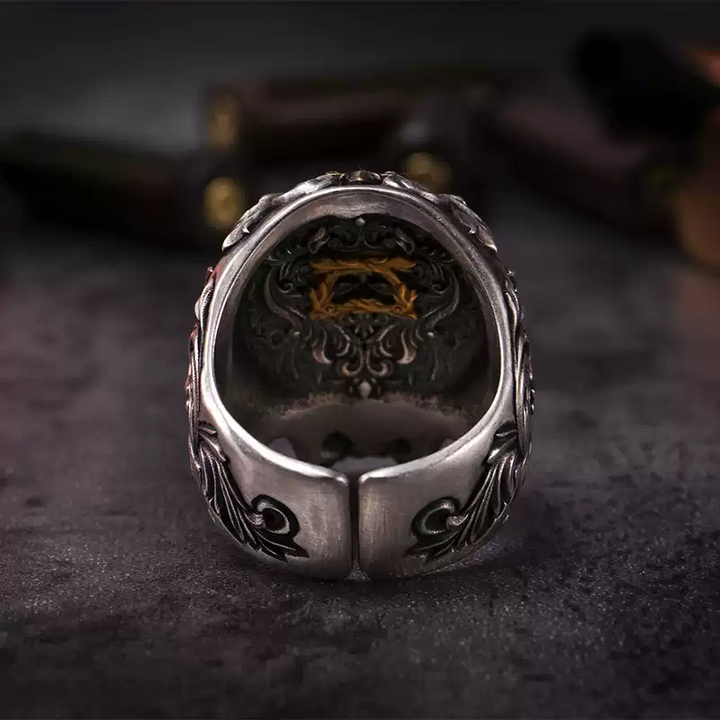 Ruby Skull Ring