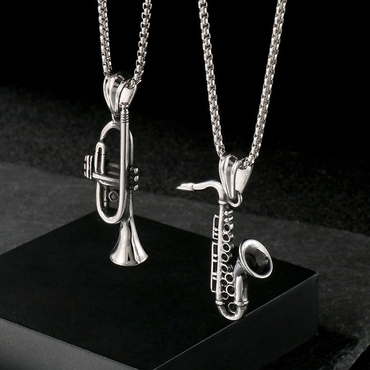Rock instrument pendant necklace