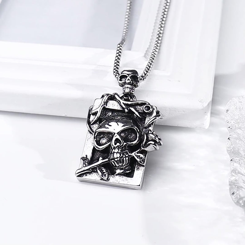 Skull Rose Necklace