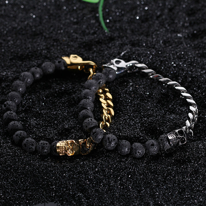 Sterling Silver Skull Bracelet