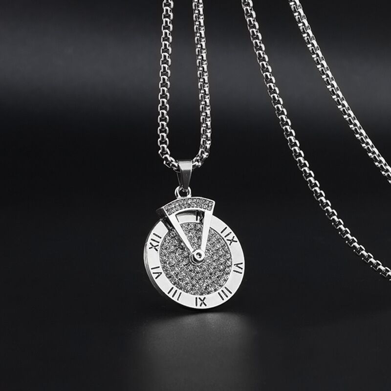 Roman numeral dial necklace