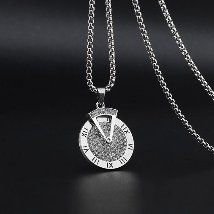 Roman numeral dial necklace