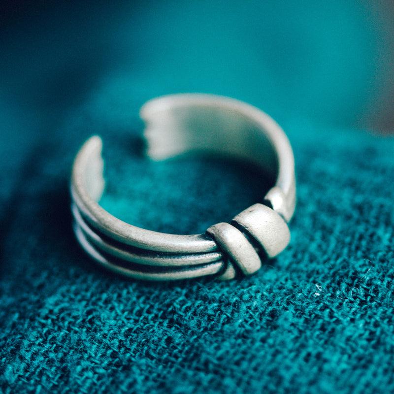 925 Sterling Silver Rope Knot Ring