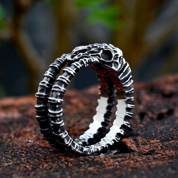 Satanic Ram Skull Ring