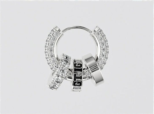 Zircon earrings