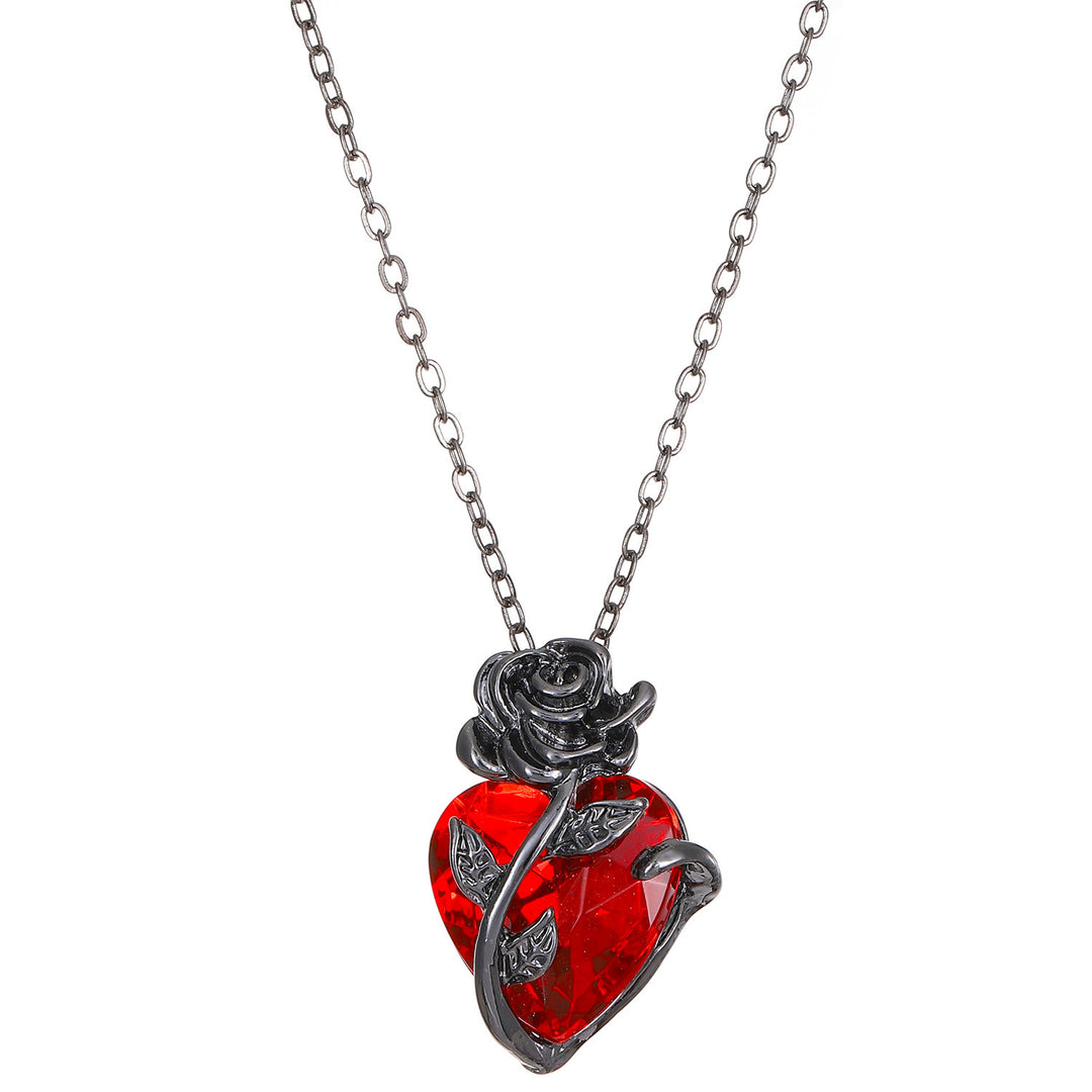 Heart Rose Necklace