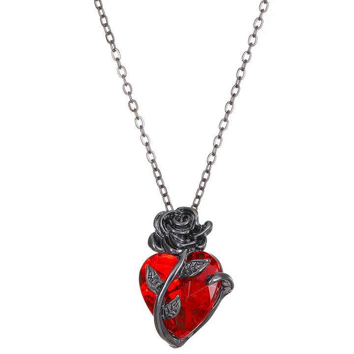 Heart Rose Necklace