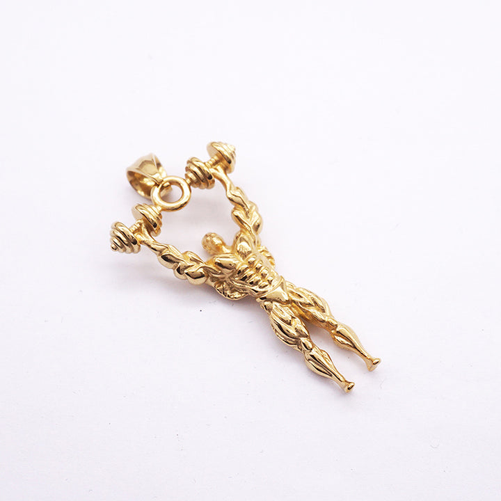 "Source of Strength" Fitness Dumbbell Necklace