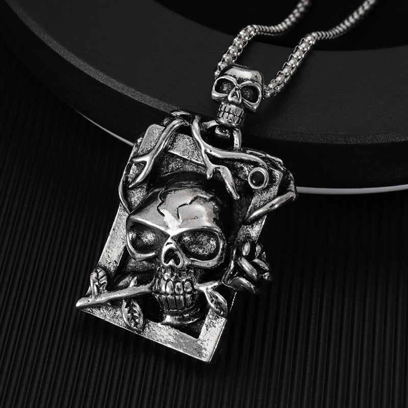 Skull Rose Necklace