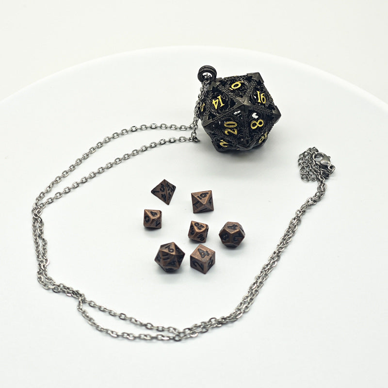 Hollow 6mm Mini Dice Necklace