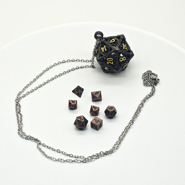 Hollow 6mm Mini Dice Necklace