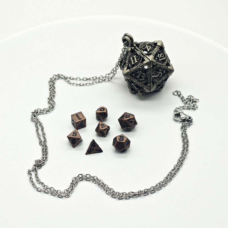 Hollow 6mm Mini Dice Necklace