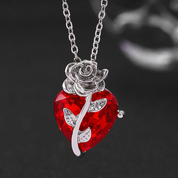 Heart Rose Necklace
