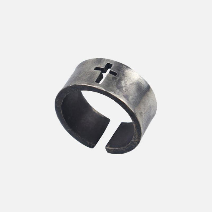 Classic Cross 925 Sterling Viking Ring