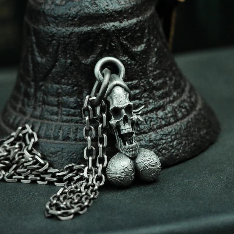 Mushroom Shape Skull Necklace