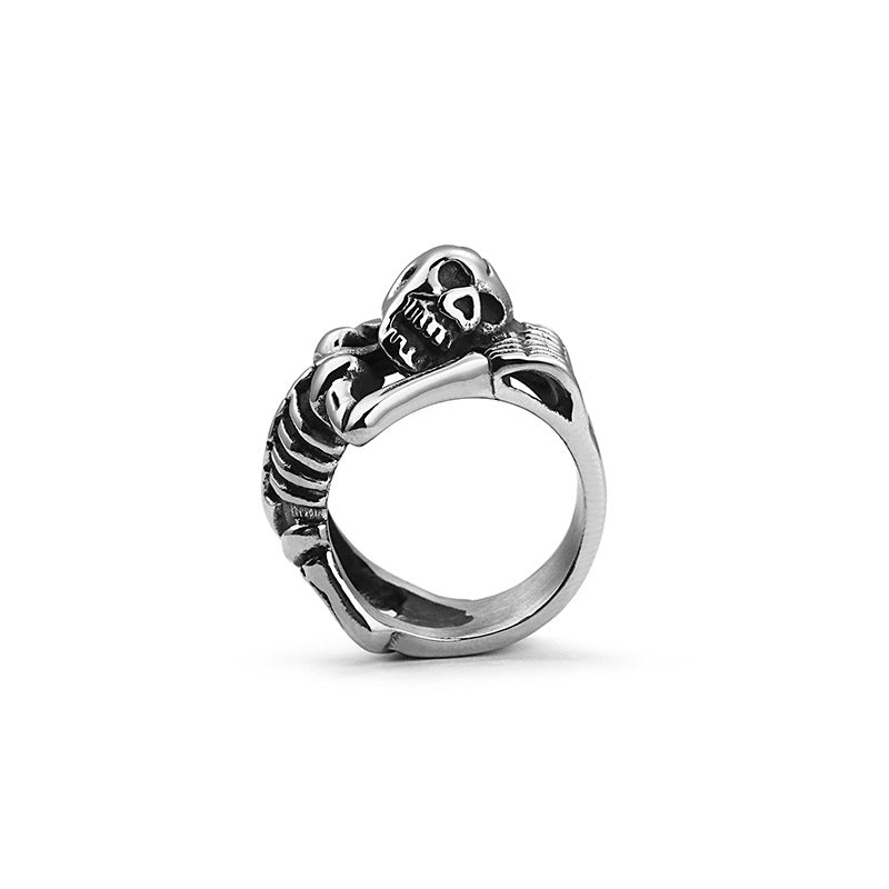 Vintage Dark Punk Skull Men&